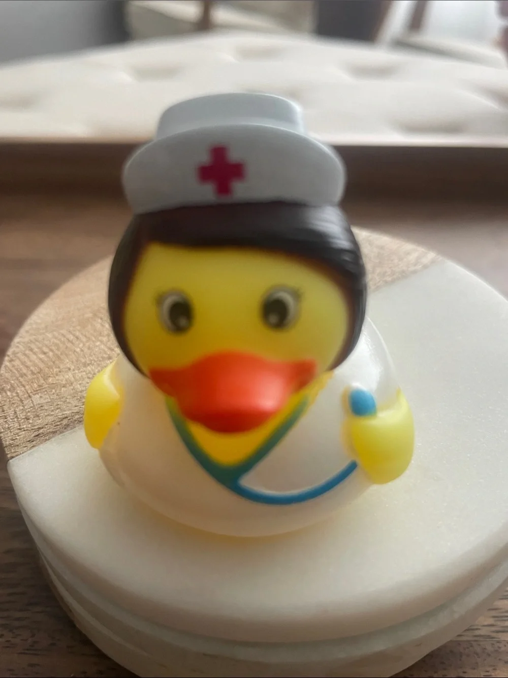 Yellow Nurse Rubber Duck Bath Toy - Kids Bath & Play